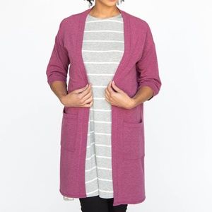 Forever Cardi Ruby French Terry
